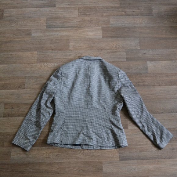 NWT The Limited Houndstooth Wool Button Blazer Black & White Size Large - Picture 5 of 5